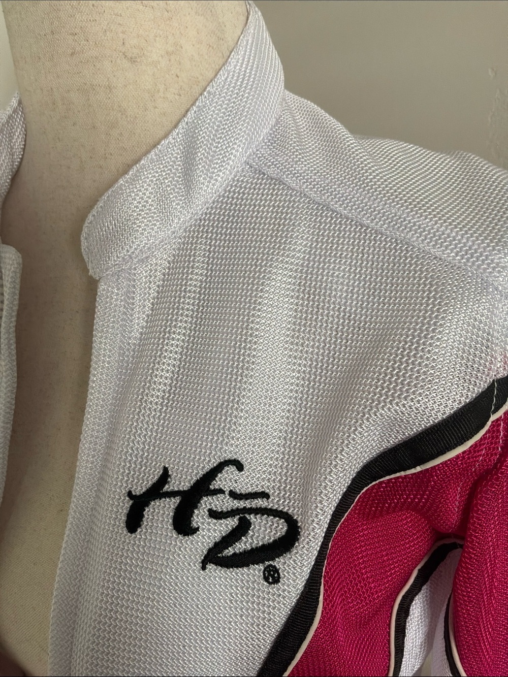 Harley-Davidson Women's White Motorcycle Jacket with Magenta Panels
